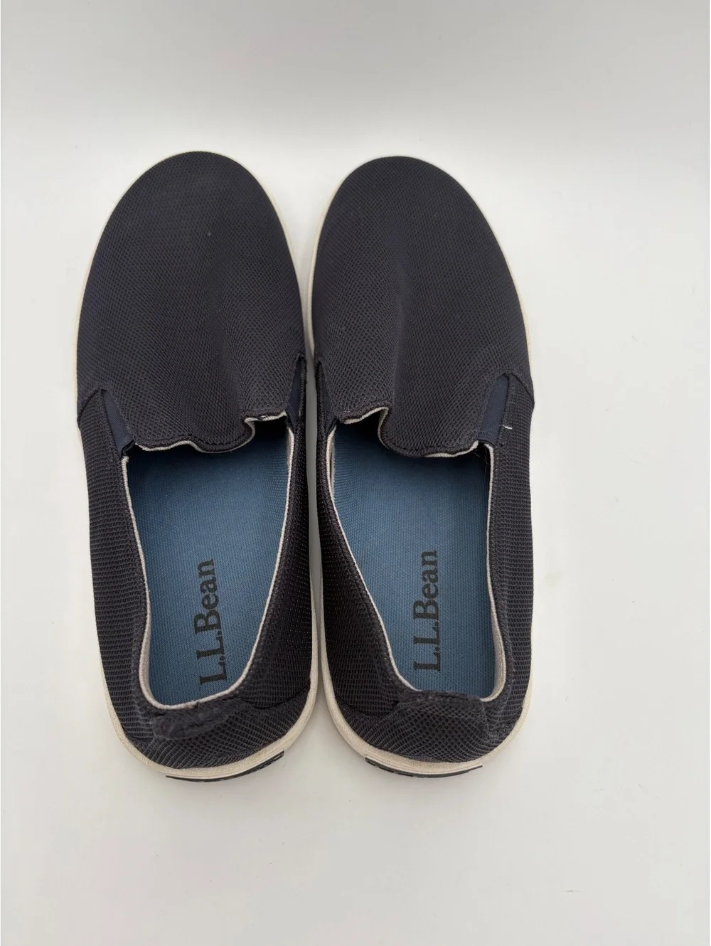 L.L.Bean Men's Size 10 Slip-On Casual Shoes Black Mesh Comfort Breathable